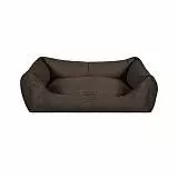 Лежак для животных Tappi Ротонд прямоугольный с подушкой, шоколад, 55*40*18 см
