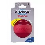 Игрушка для собак Rogz Squeekz Мяч с пищалкой, красный