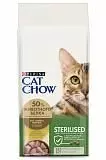 Сухой корм для стерилизованных кошек и кастрированных котов Cat Chow Sterilised с домашней птицей 15 кг
