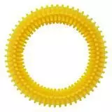 Игрушка для собак Tappi "Сириус" кольцо с шипами, желтый, 56 мм