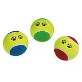Игрушка для собак мяч теннисный с лапкой Flamingo 9,5см