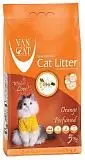 Комкующийся наполнитель для кошек Van Cat без пыли с ароматом Апельсина, пакет (Orange) (5 кг.)
