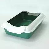 Туалет зеленый для кошек HOMECAT с бортиком 37х27х11,5см