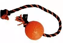 Игрушка для собак Doglike Мяч канатный средний оранжевый-черный-черный