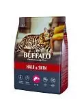 Сухой корм для взрослых кошек для поддержки кожи и шерсти Mr. Buffalo ADULT HAIR & SKIN с лососем 1,8 кг