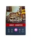 Сухой корм для взрослых кошек с чувствительным пищеварением Mr. Buffalo ADULT SENSITIVE с индейкой 1,8 кг