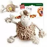 Игрушка для собак GiGwi Dog Toys Жираф с теннисным мячом 20 см ткань