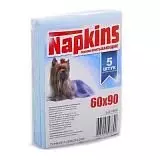 Впитывающие пеленки для собак NAPKINS (целлюлоза) 60*90, 5 шт. 