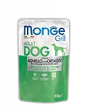 Консервы для собак Monge Dog Grill ягненок с овощами 100 г