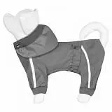Комбинезон для собак Tappi "Фронроу" без подкладки, размер L, спинка 34-37см, серый