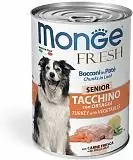 Консервы для пожилых собак Monge Dog мясной рулет, индейка с овощами 400г