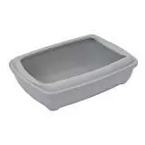Туалет для кошек глубокий большой Yami-Yami, 50*38*13 см, серый