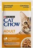 Влажный корм для взрослых кошек Cat Chow с курицей и кабачками в желе 85 г