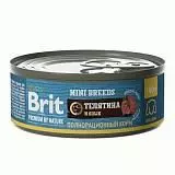 Консервы для взрослых собак мелких пород Brit Premium by Nature телятина/язык 100 г