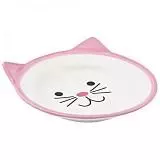 Миска керамическая для кошек Мордочка 150 мл, розовая